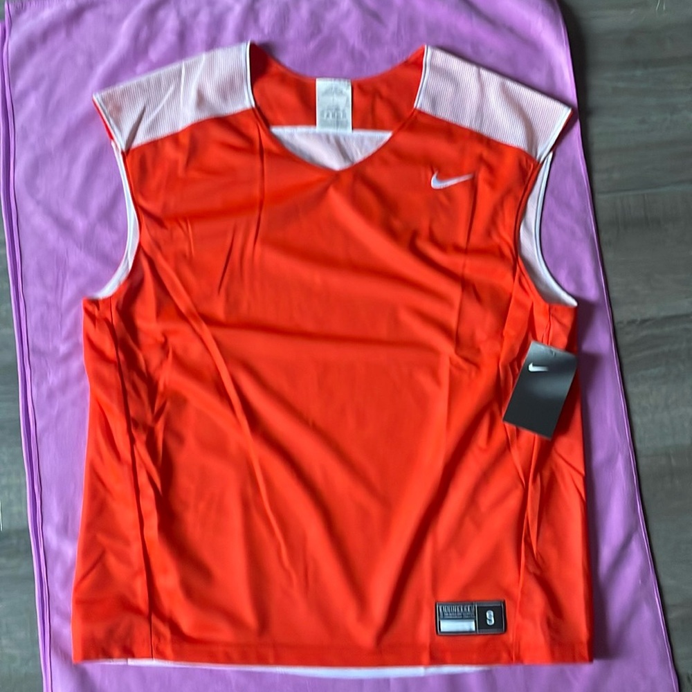 🧡 NWT! Nike Reversible, Lacrosse Style, Lightweight, Mens Tank, Size Small.